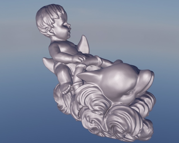 Dolphin and child 3D Print 499075