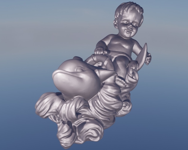 Dolphin and child 3D Print 499076