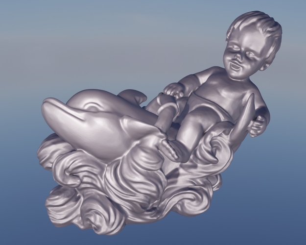 Dolphin and child 3D Print 499077