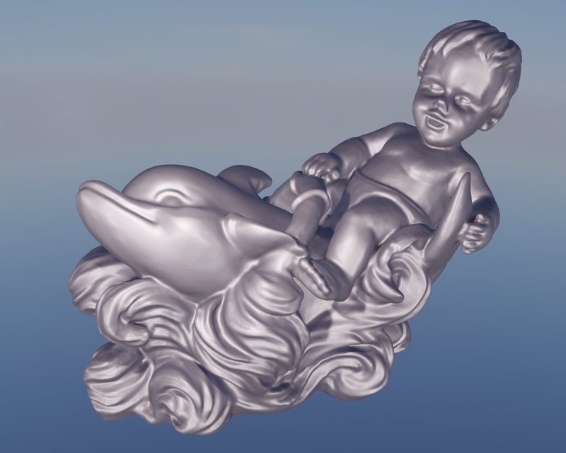 Dolphin and child