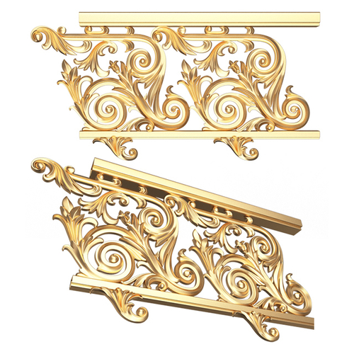 Classic İron Railing 01 3D Print 499227