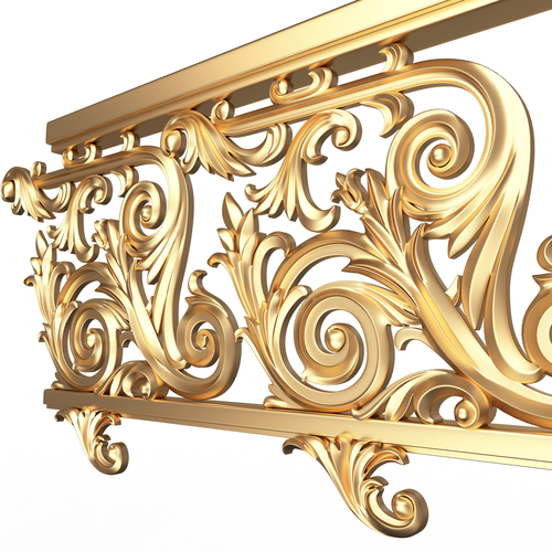 Classic İron Railing 01 3D Print 499228