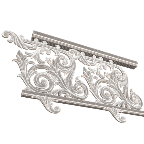 Classic İron Railing 01 3D Print 499233