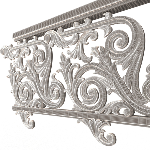 Classic İron Railing 01 3D Print 499234