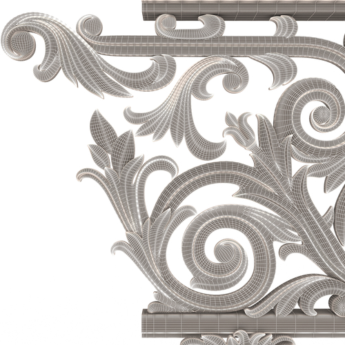 Classic İron Railing 01 3D Print 499235