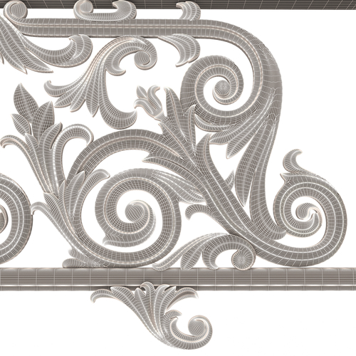 Classic İron Railing 01 3D Print 499236