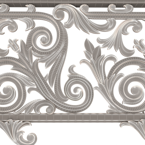 Classic İron Railing 01 3D Print 499237