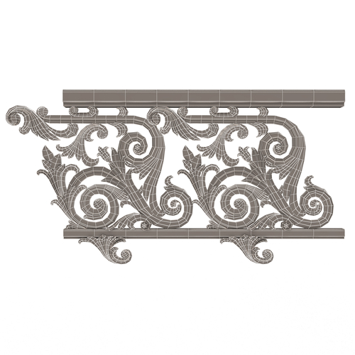 Classic İron Railing 01 3D Print 499238