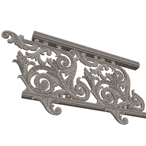 Classic İron Railing 01 3D Print 499239