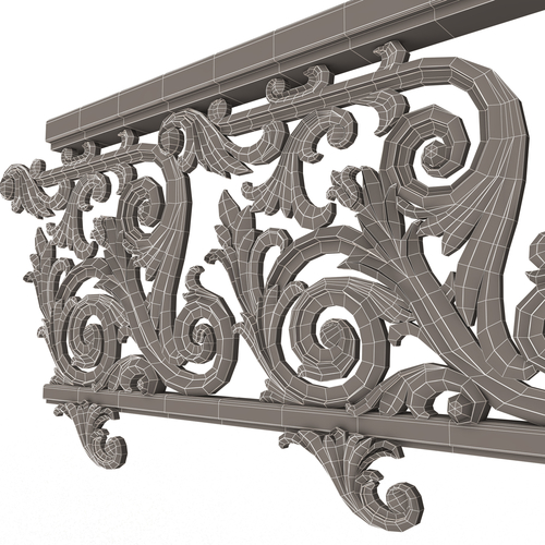 Classic İron Railing 01 3D Print 499240