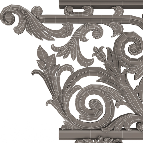 Classic İron Railing 01 3D Print 499241