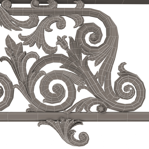 Classic İron Railing 01 3D Print 499242