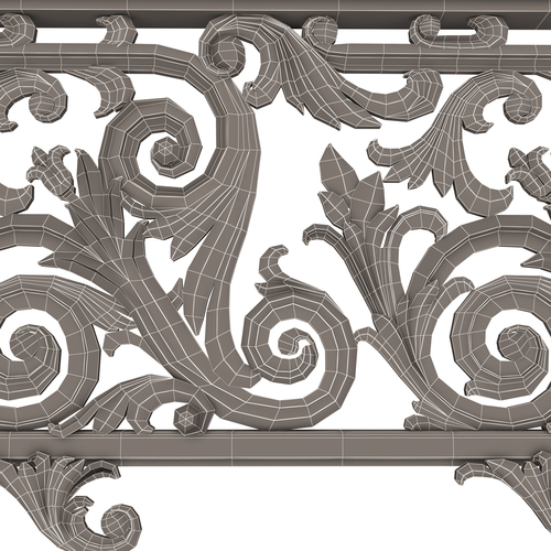 Classic İron Railing 01 3D Print 499243