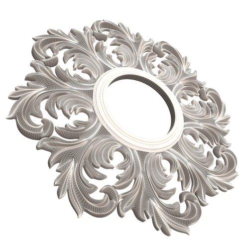 Classic Round Mirror 3D Print 499253