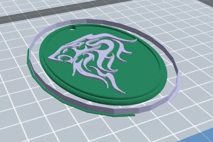 Lion Key Ring Fob 3D Print 49929