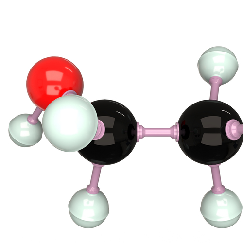 Ethanol Molecule 3D Print 499448