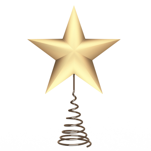 Gold Star Tree Topper 3D Print 499503