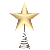 Small Gold Star Tree Topper 3D Printing 499503