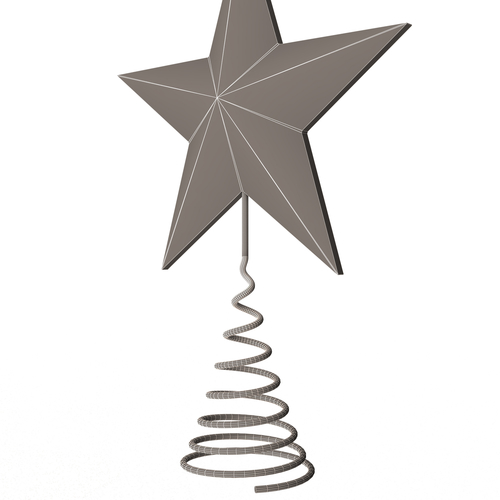 Gold Star Tree Topper 3D Print 499513