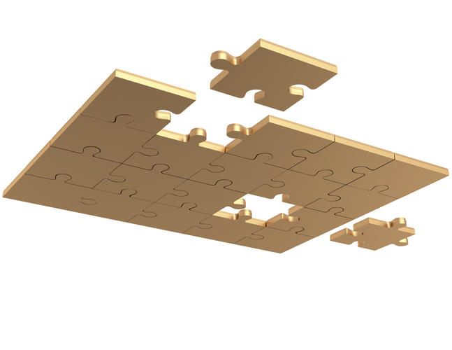 Golden Jigsaw Puzzle 03 3D Print 499518