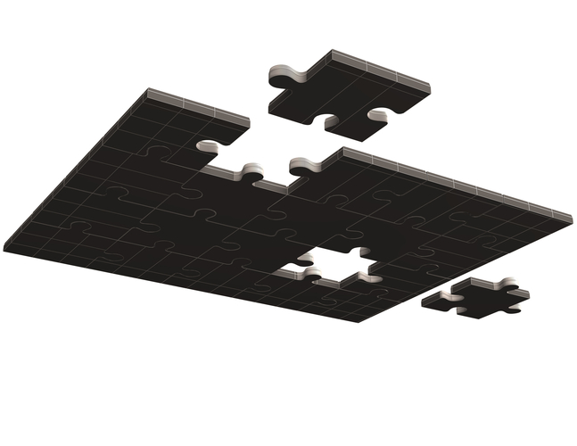 Golden Jigsaw Puzzle 03 3D Print 499523