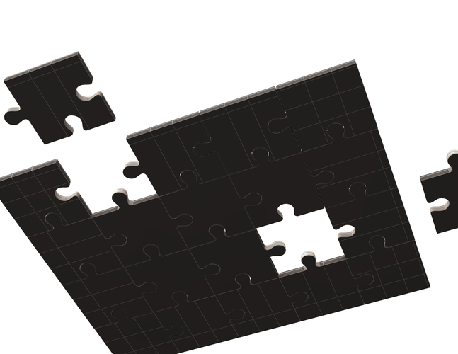 Golden Jigsaw Puzzle 03 3D Print 499524