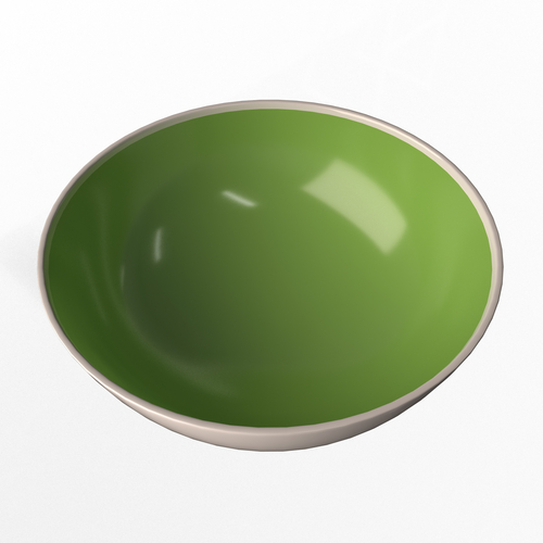 Green and White Cereal Bowl 3D Print 499527