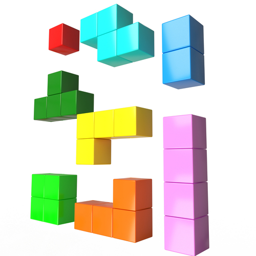 Tetris Bricks Set 3D Print 499642