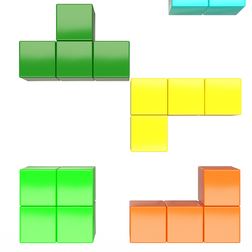 Tetris Bricks Set 3D Print 499643