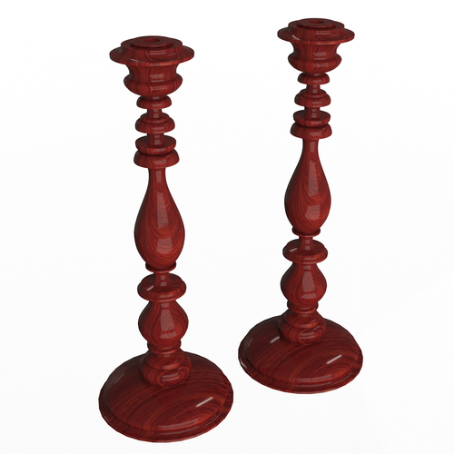 Wood Candlestick 3D Print 499657