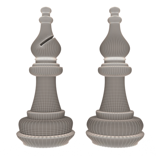 3D Wooden Chess Bishop 3D Print 499696