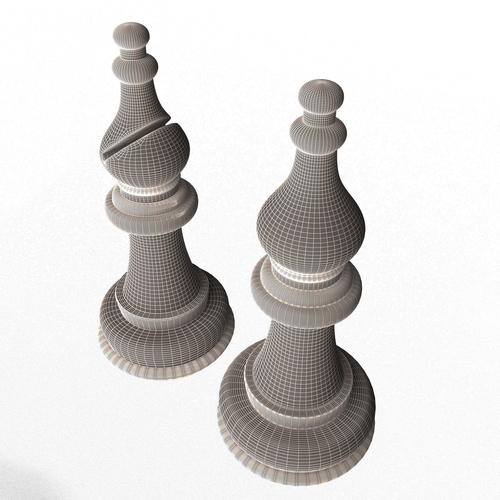 3D Wooden Chess Bishop 3D Print 499698