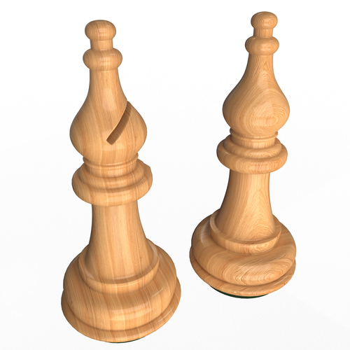 3D Wooden Chess Bishop 3D Print 499702