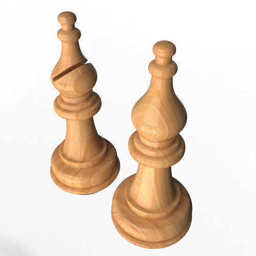 3D Wooden Chess Bishop 3D Print 499703