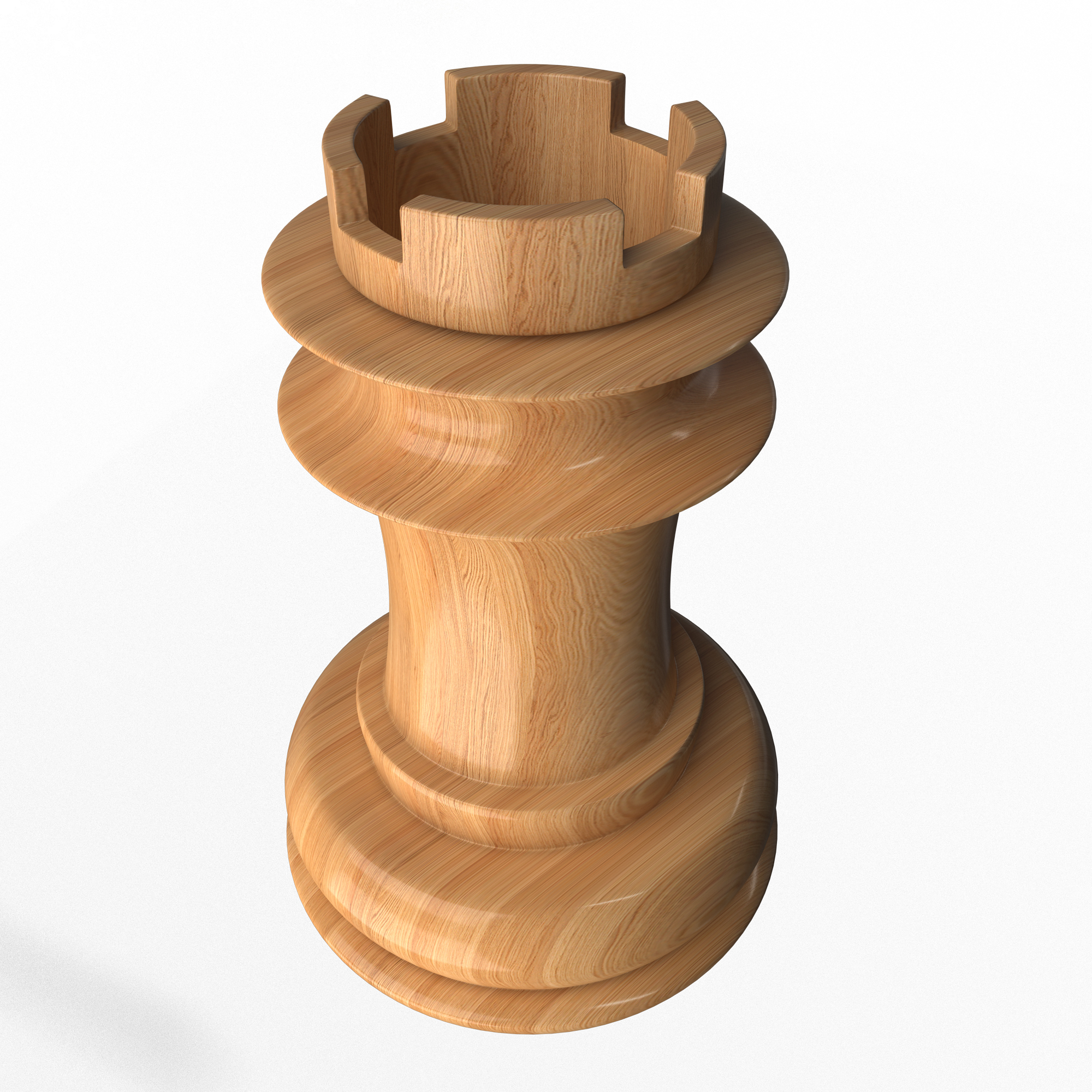 Rook Wooden Chess Pieces 3D - TurboSquid 2093554