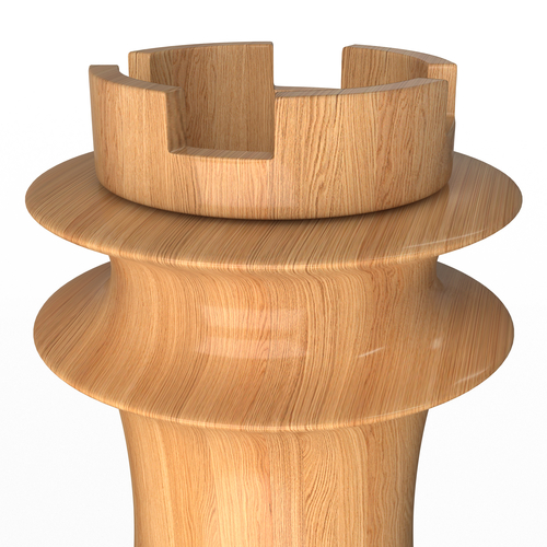 3D Wooden Chess Rook 3D Print 499712