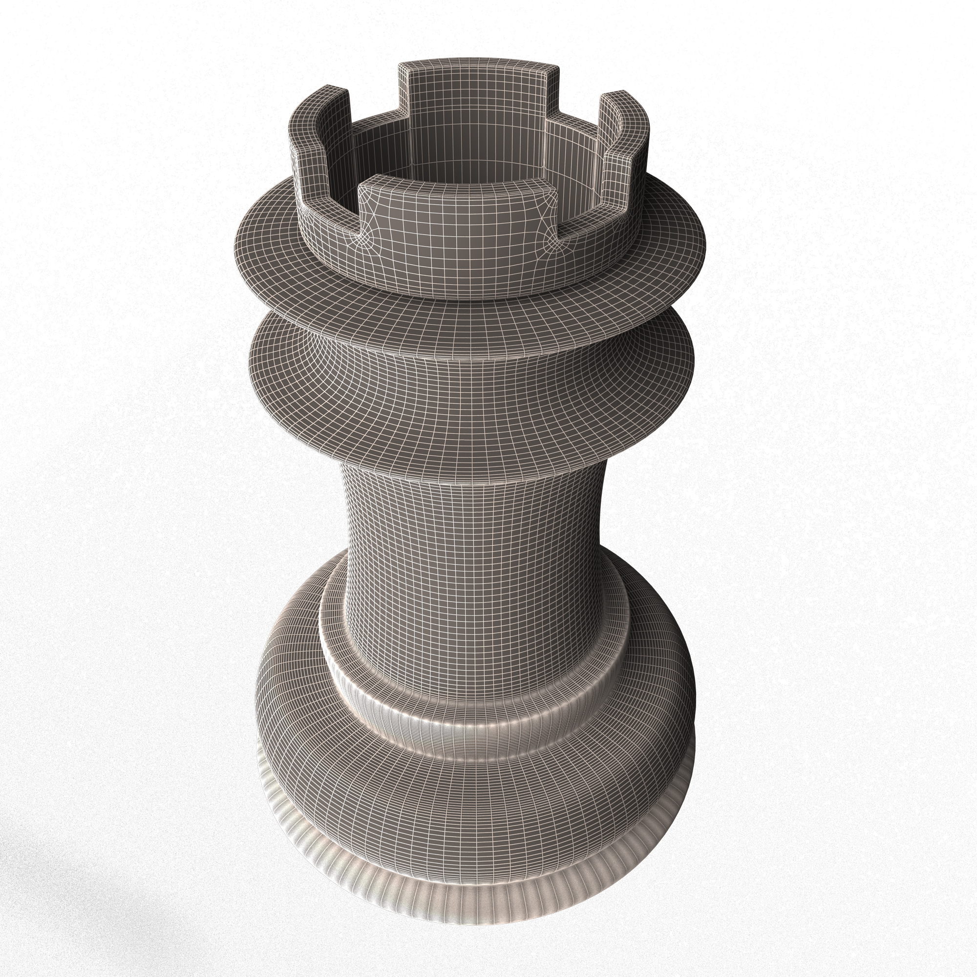 Chess Piece - Rook, 3D CAD Model Library
