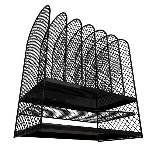 Black Mesh Tray Desktop Organizer 3D Print 499924