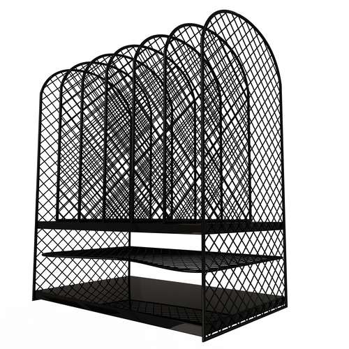 Black Mesh Tray Desktop Organizer 3D Print 499925