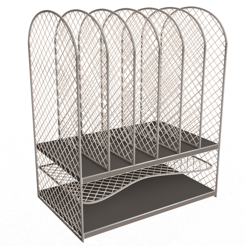 Black Mesh Tray Desktop Organizer 3D Print 499929