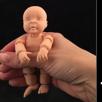 Realistic Articulated Miniature Baby Doll - One Piece - Thumbnail 2
