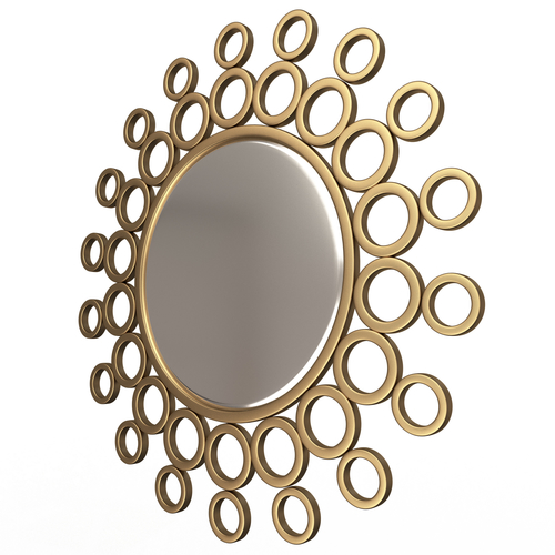 Gold Bubble Wall Mirror 3D Print 500328