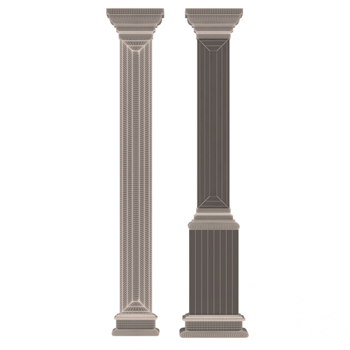 Interior-Exterior Pilasters 3D Print 500382