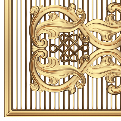 Lattice Carved Panel for CNC 3D Print 500391