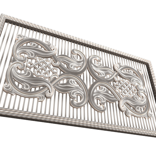 Lattice Carved Panel for CNC 3D Print 500395