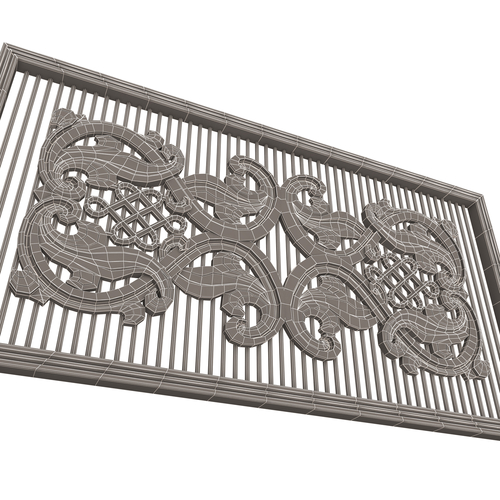 Lattice Carved Panel for CNC 3D Print 500401