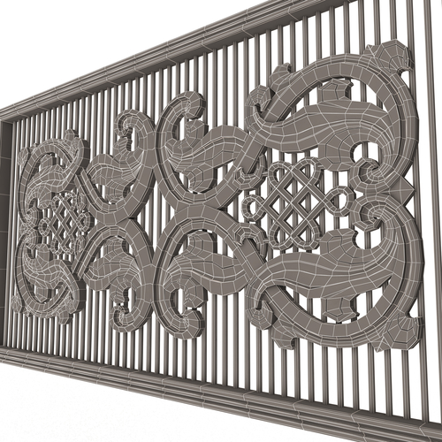 Lattice Carved Panel for CNC 3D Print 500402