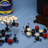 Small Caffeine and Melatonin - OpenSCAD generated from chemical SDF fi 3D Printing 50041