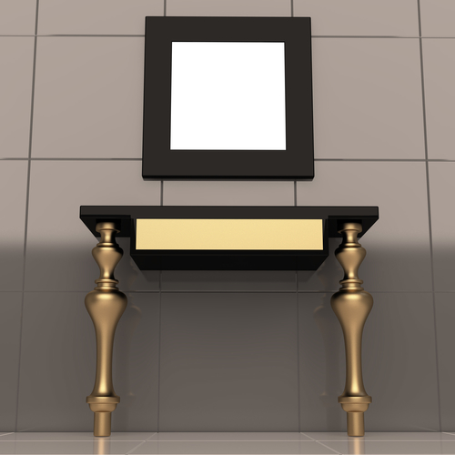 Luxury Console Table 02 3D Print 500441