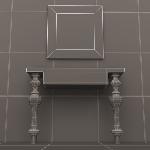 Luxury Console Table 02 3D Print 500447